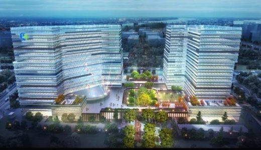 金唯智中国总部实验大楼一期工程封顶