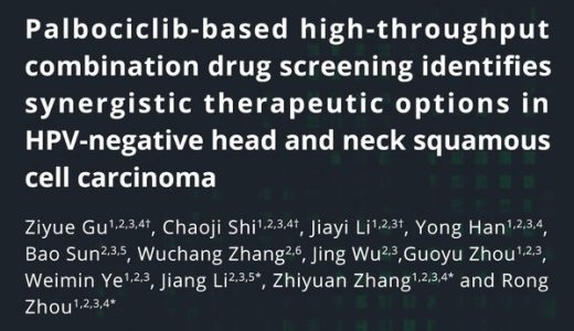 上海九院张志愿院士团队联合序祯达于BMC Medicine发表关于”高通量药物筛选+高通量测序”在头颈肿瘤转化的研究成果