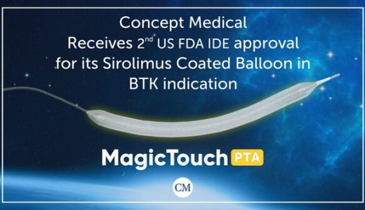Magic Touch西罗莫司涂层球囊获美国FDA研究器械豁免批准