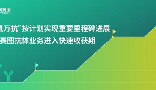 百奥赛图”千鼠万抗”项目实现重要里程碑，抗体业务板块进入快速收获期