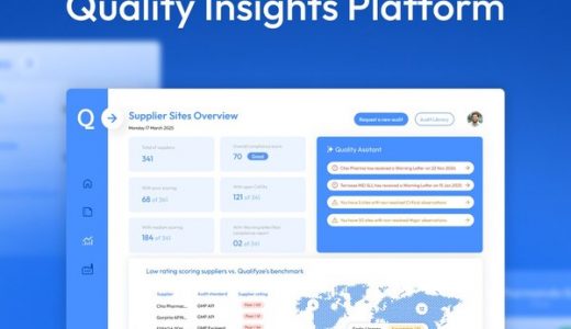 Qualifyze推出Quality Insights Platform，助力全球制药公司管理供应商现场风险