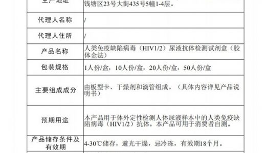 协合医疗HIV1+2尿液自检产品正式获批